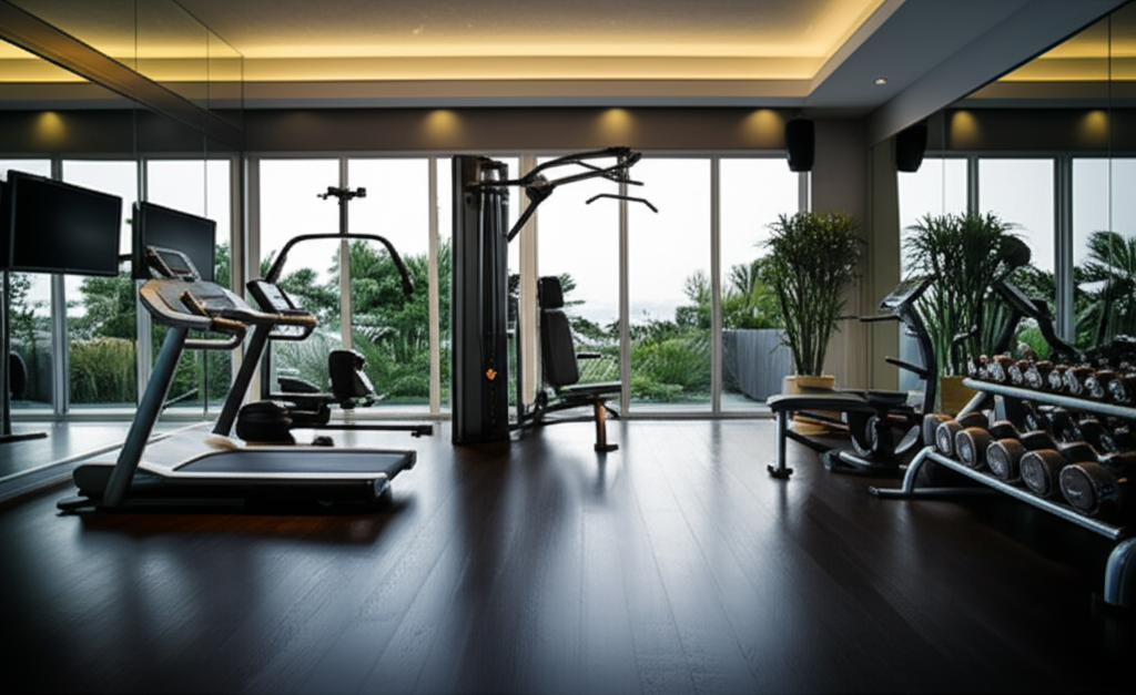 Custom luxury home gym build-out
